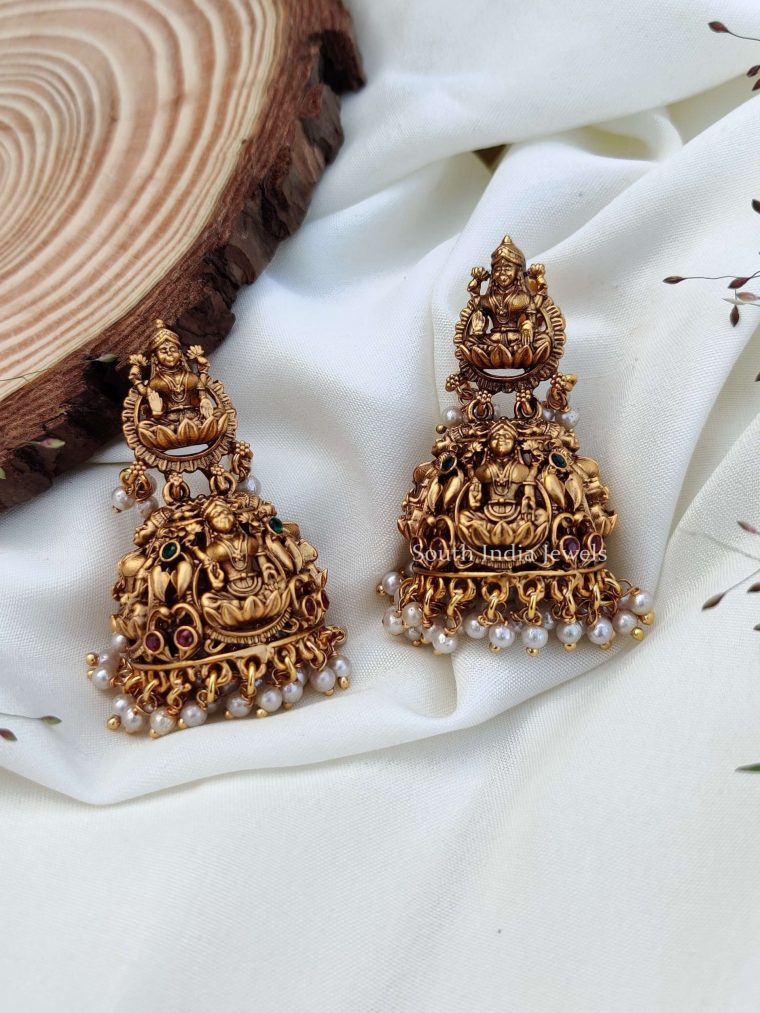 Elegant Lakshmi Design Jhumkas (2)