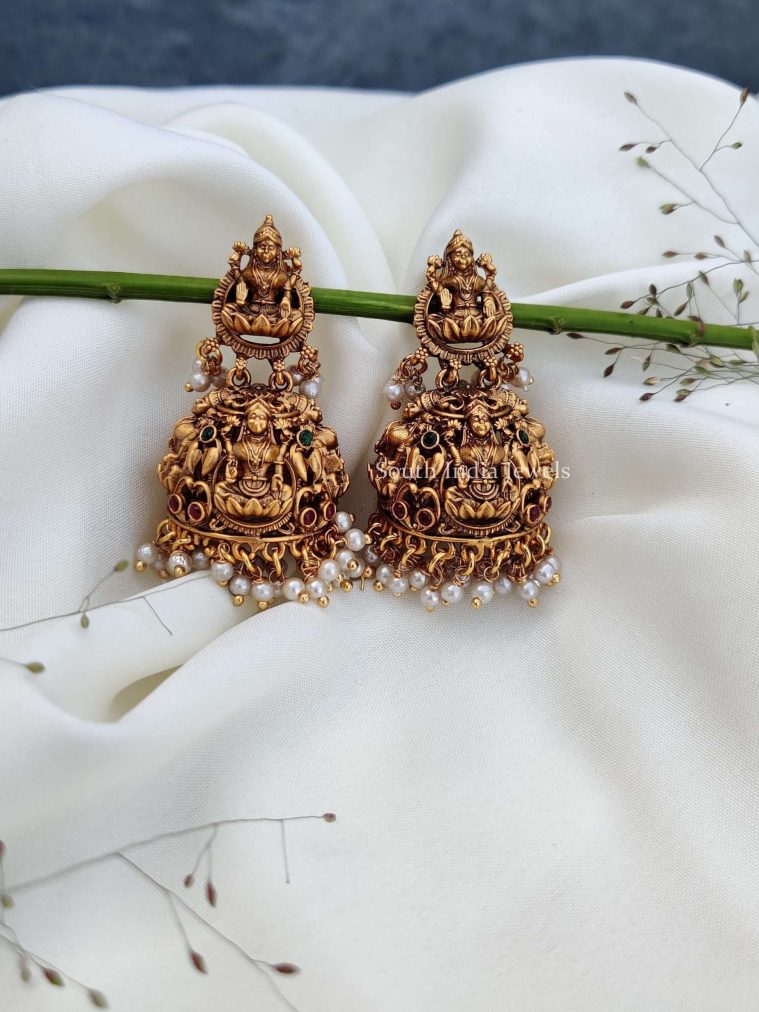 Elegant Lakshmi Design Jhumkas