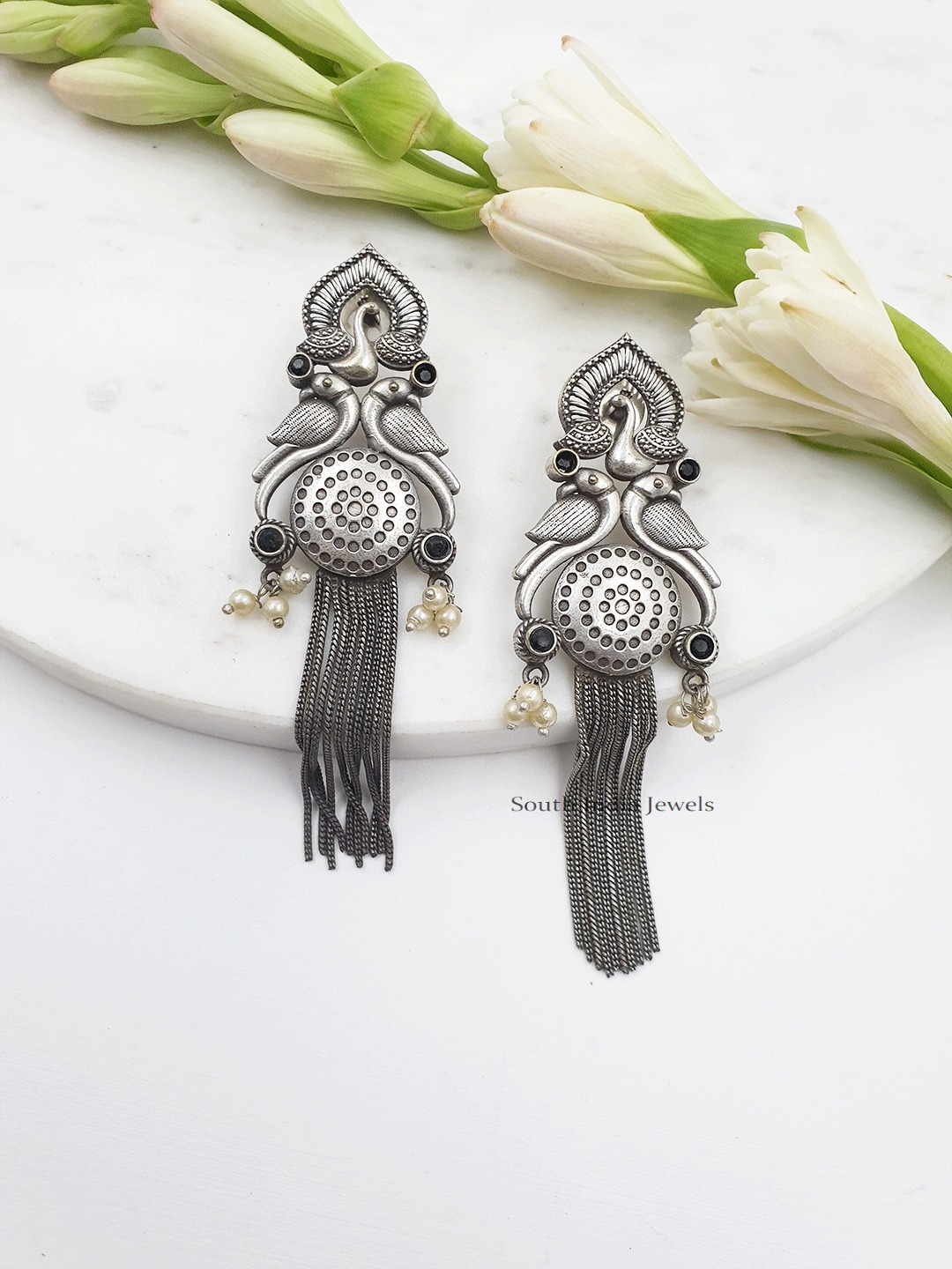 Elegant Peacock Dangler Earrings