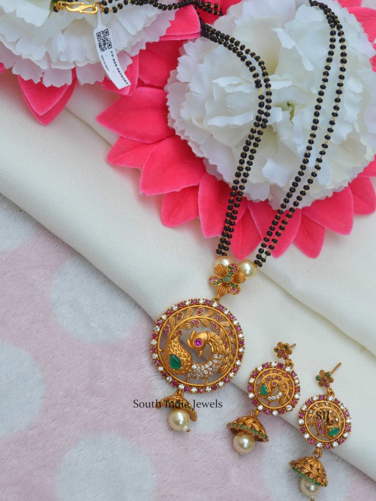 Elegant Peacock Pendent Mangalsutra