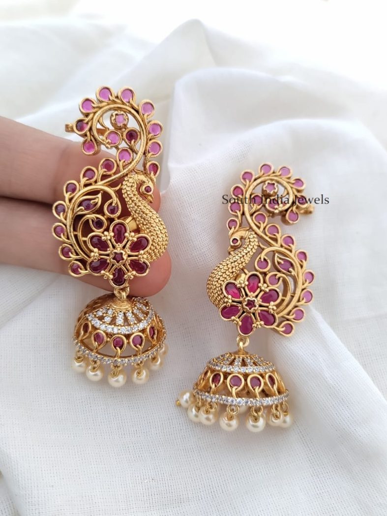 Imitation Peacock Jhumkas