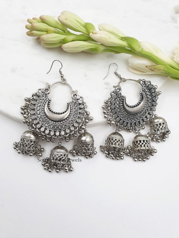 Elegant Chandbali Earrings - South India Jewels