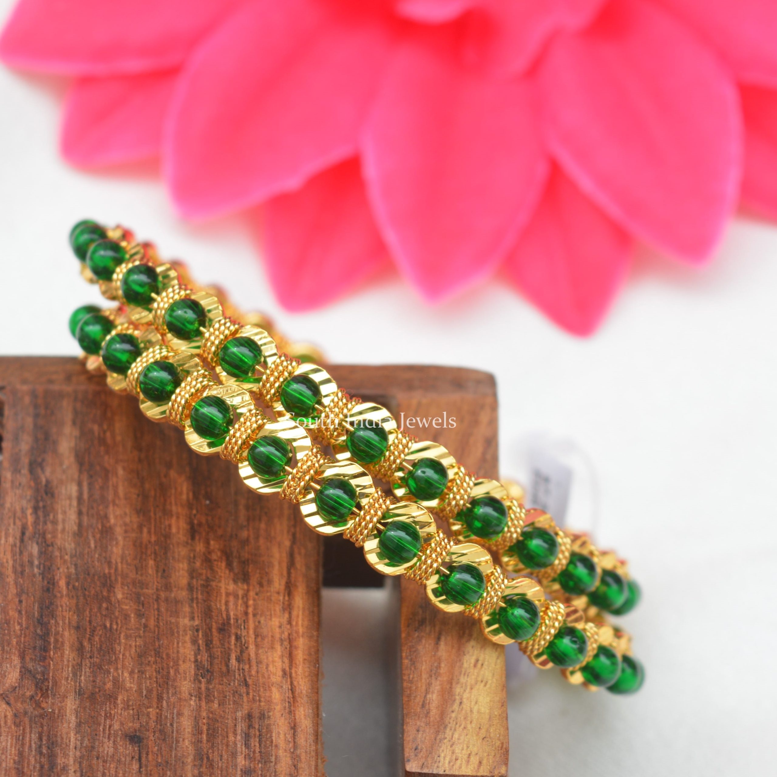 Gorgeous Green Beads Bangles