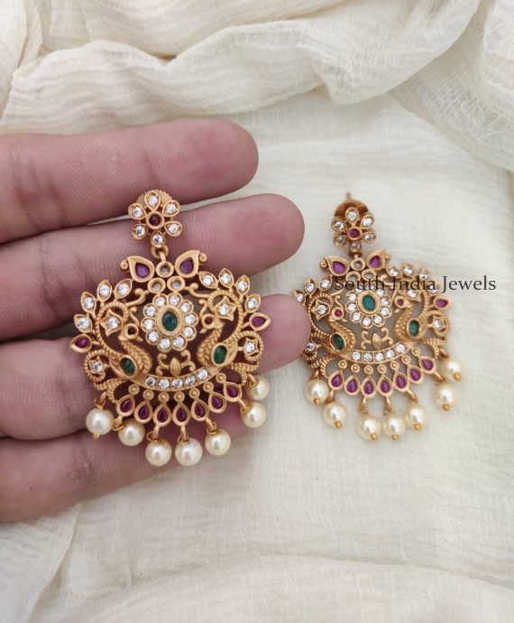 Gorgeous Peacock Design Chandbali Earring