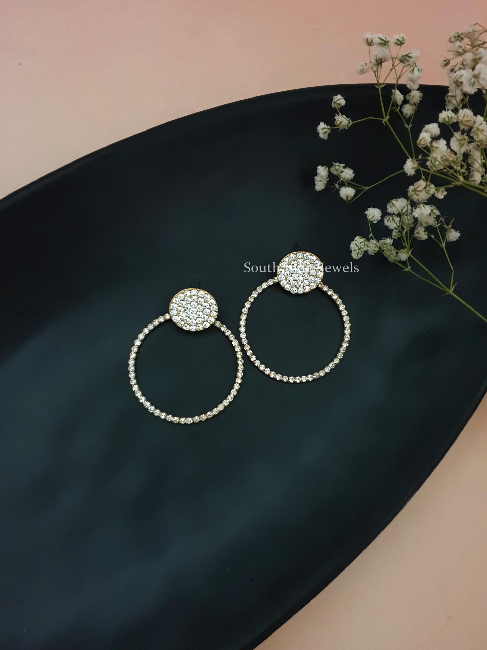 Gorgeous White Stone Earrings