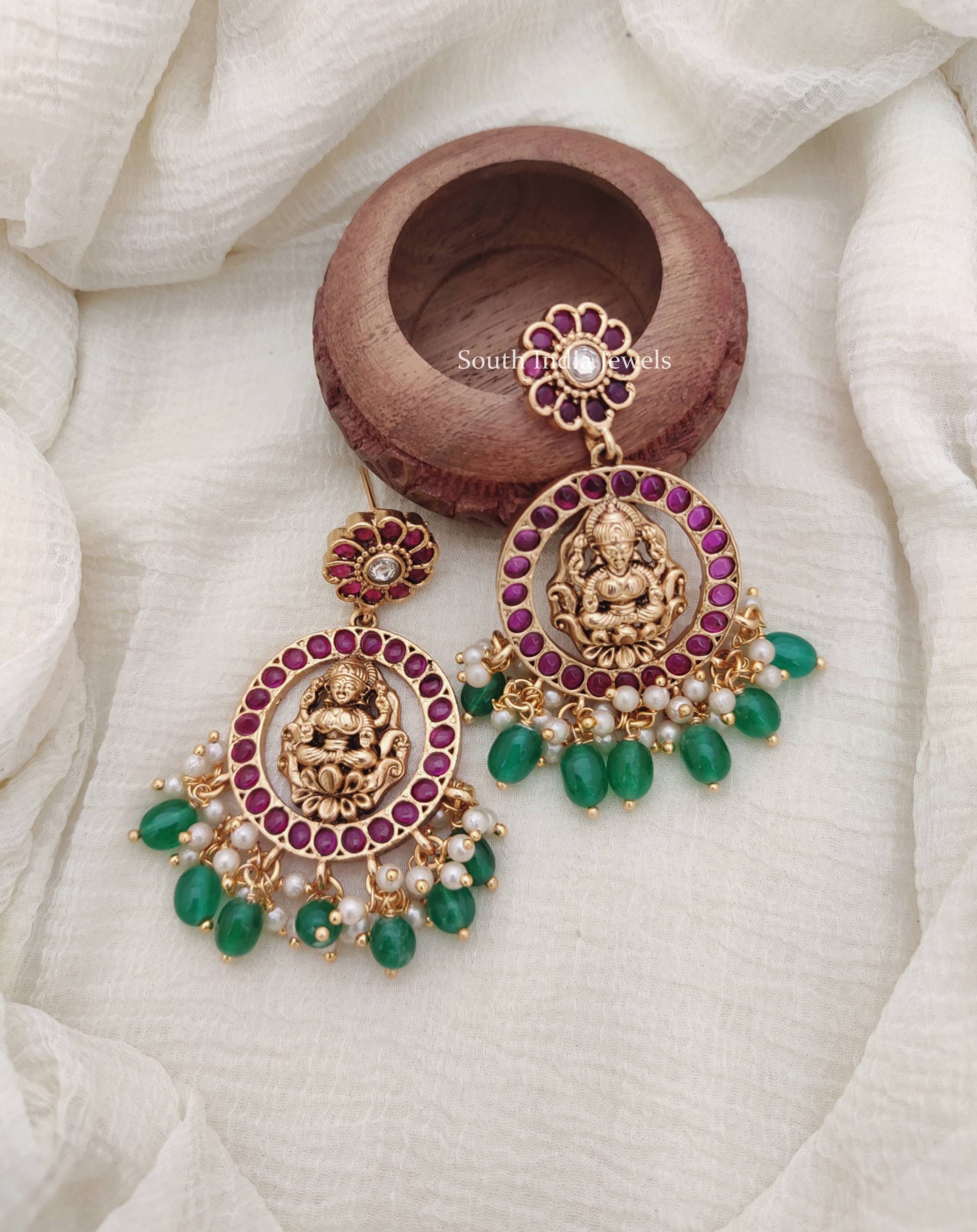 Lakshmi Kemp Green Earrings