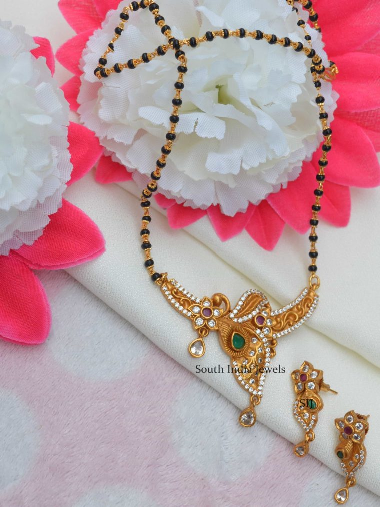 Matte Finish Pendent Mangalsutra