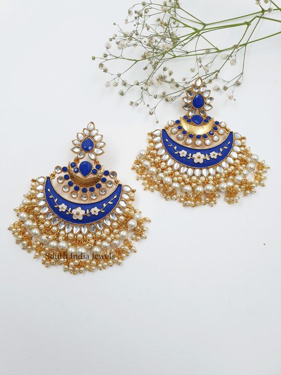 Pretty Meenakari Chandbali Earrings