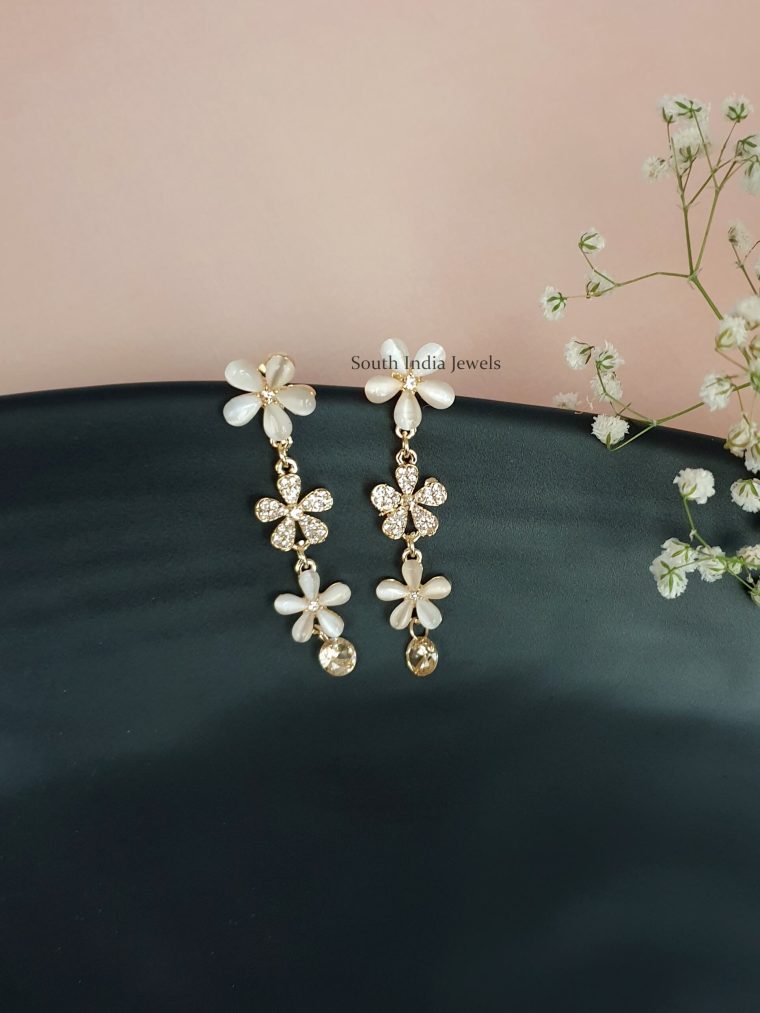 Stunning Floral Dangler Earrings