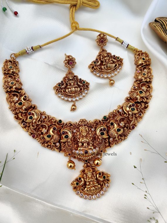 Stunning Lakshmi Design Short Long Necklace