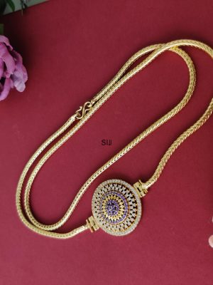 Gold Finish Designer Mugappu Chain