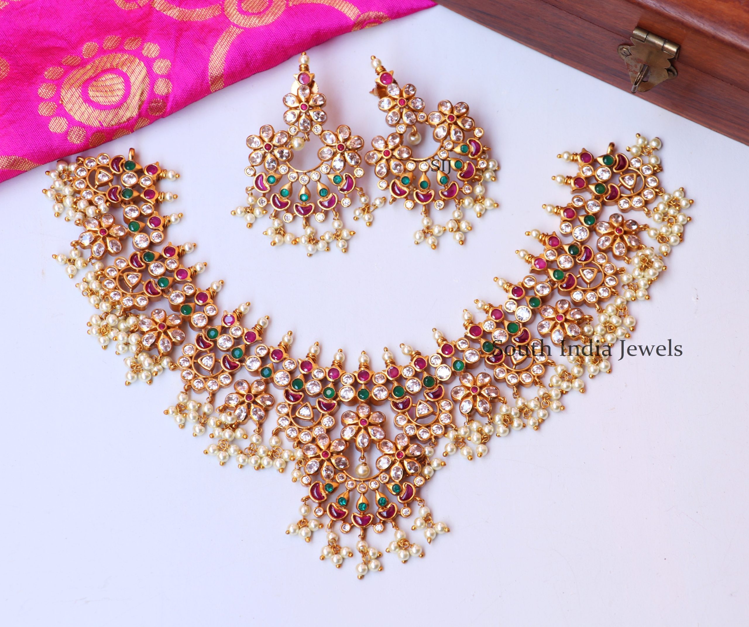 Amazing Floral Multi Stone Necklace