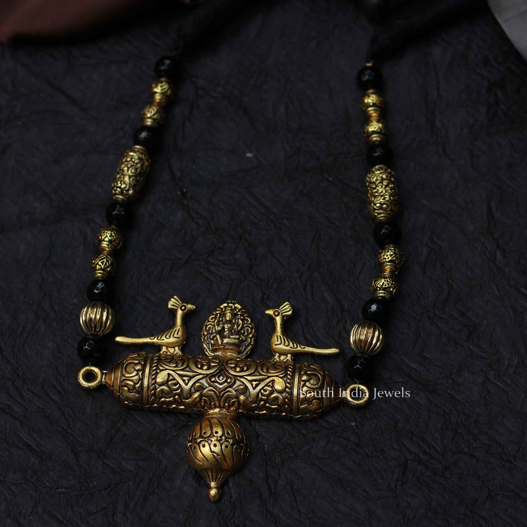 Beautiful Black Beaded Necklace