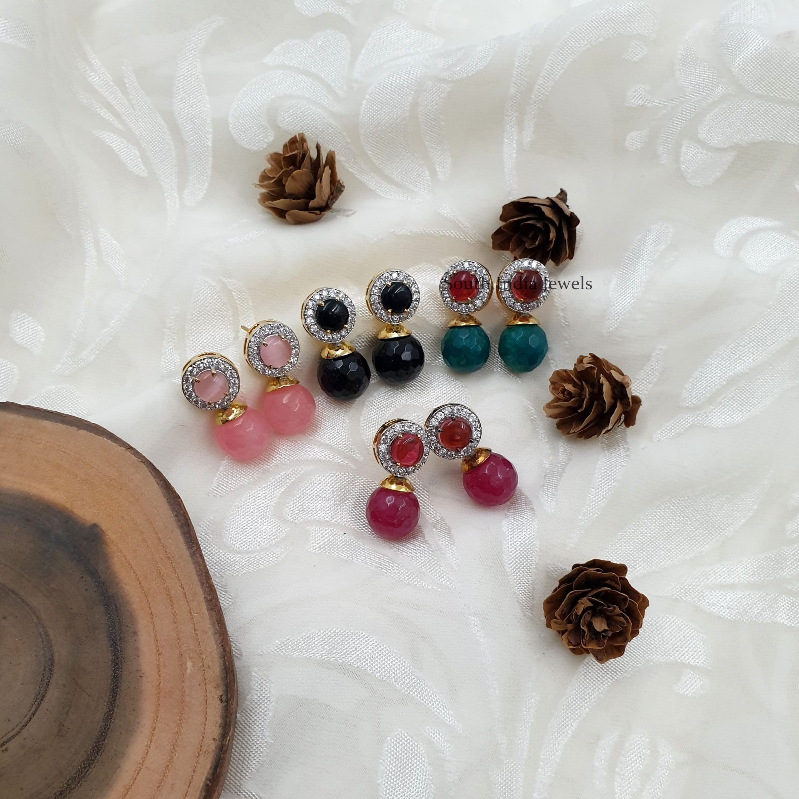 Beautiful Color Stones Earrings (6)