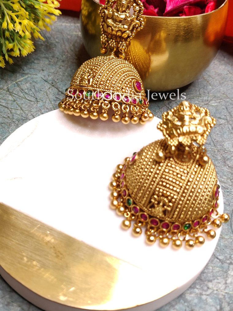 Big Lakshmi Motifs Jhumkas