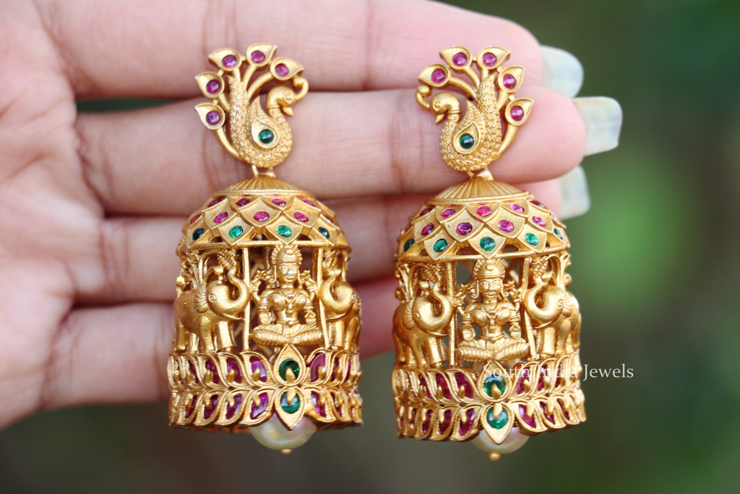 22K Gold Plated Gift Jhumka Earrings Indian 4