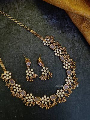 Elegant Pink AD Stones Necklace