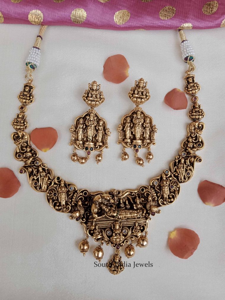 Elegant Ranganathar Design Necklace