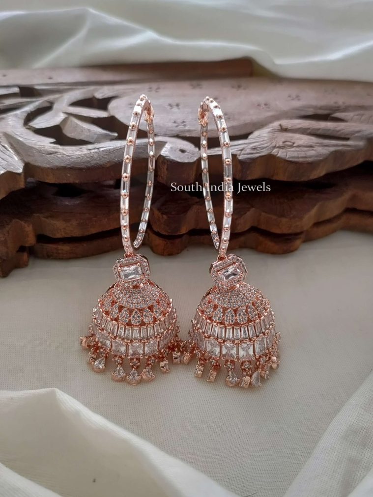 Exquisite CZ Stones Jhumkas