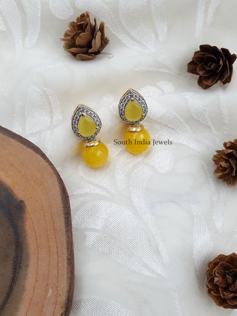 Exquisite Yellow Stone Earrings