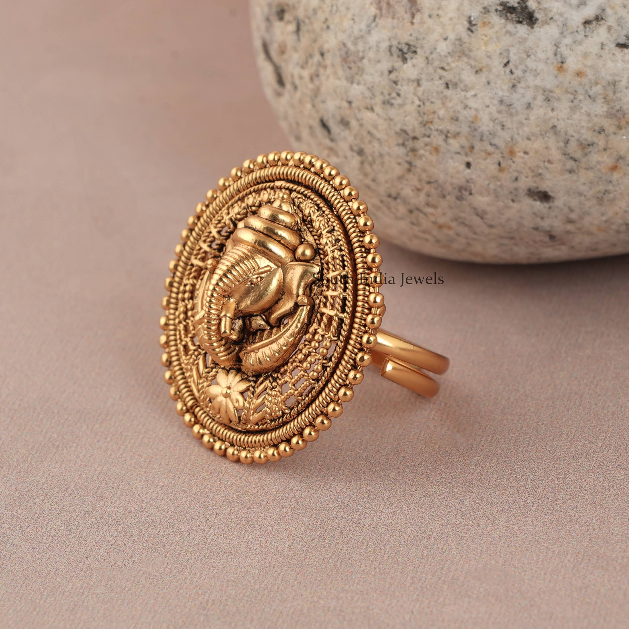 Ganesh Temple Design Finger Ring