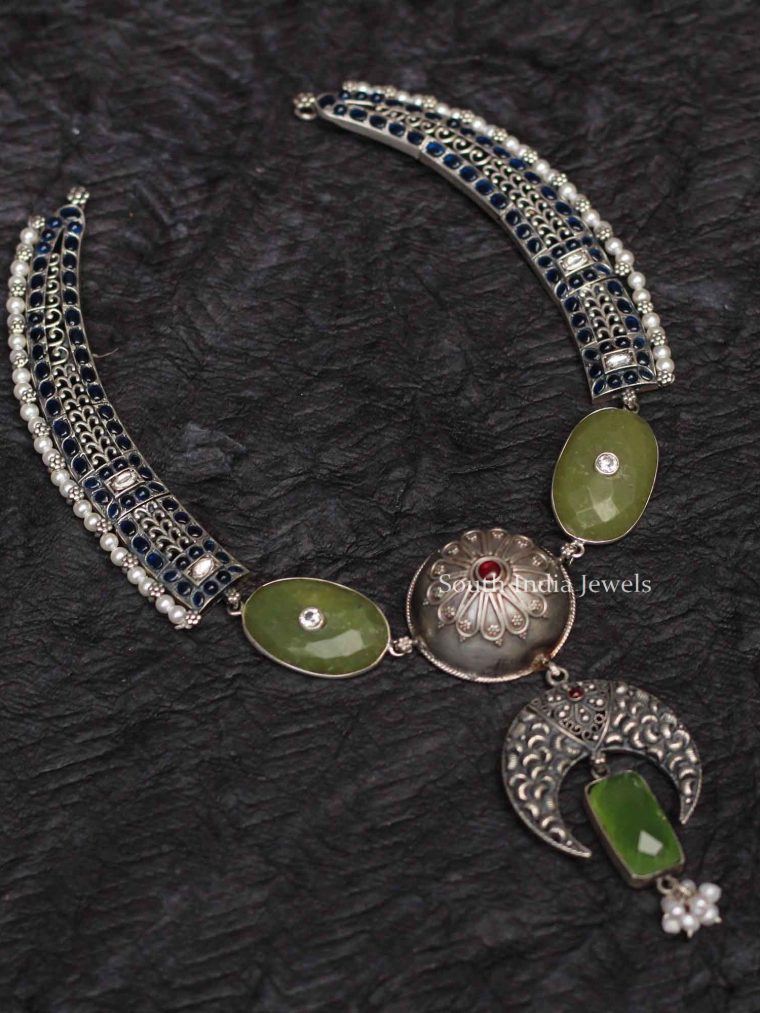 Gorgeous 92.5 Ethnic Silver Necklace