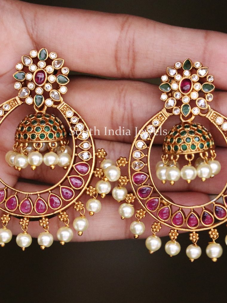 Gorgeous Chandbali Jhumka Earrings