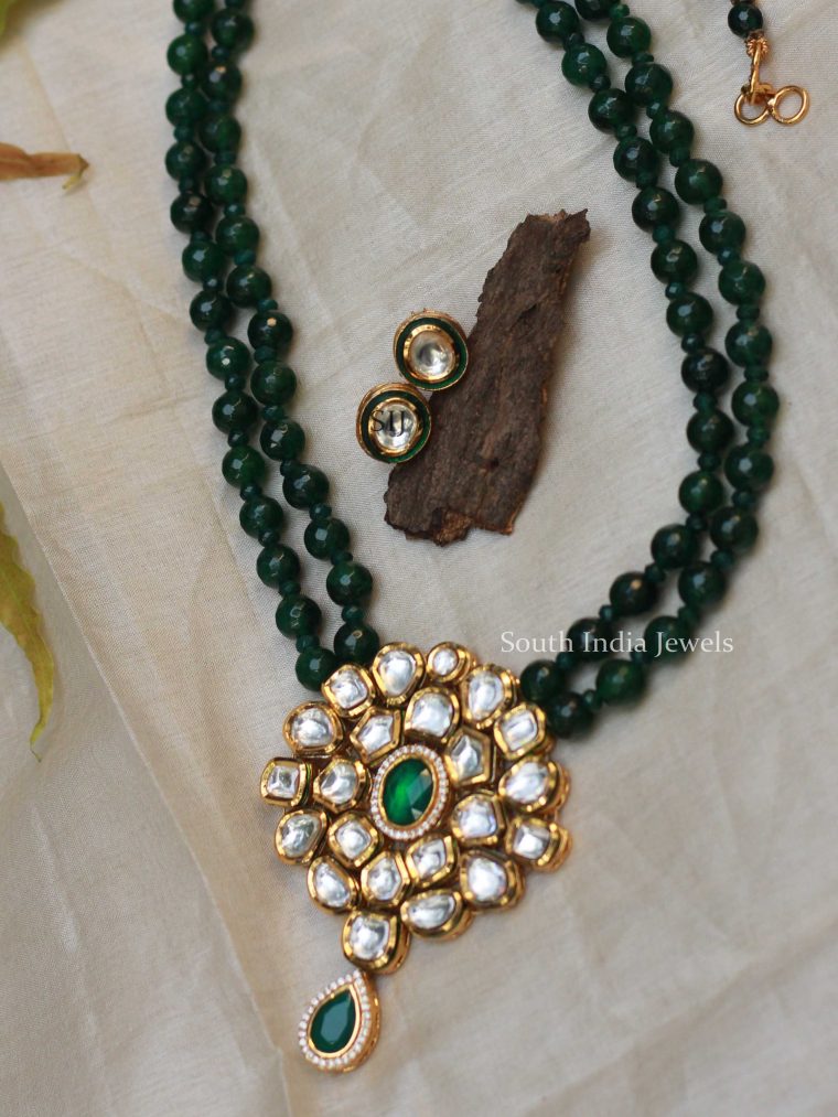 Gorgeous Green Kundan Necklace