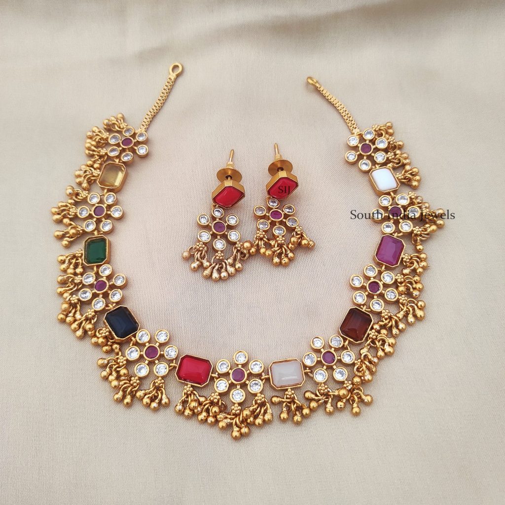 Guttapusalu Design Necklace Online- South India Jewels Online Stores