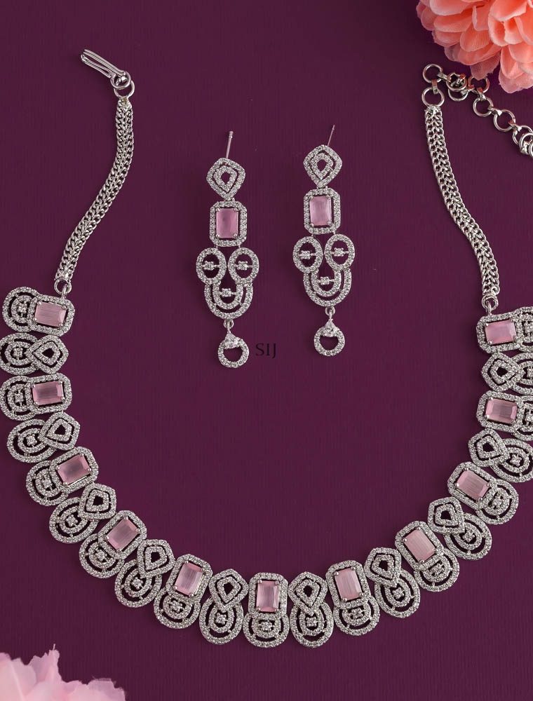 Imitation Rhodium CZ Necklace