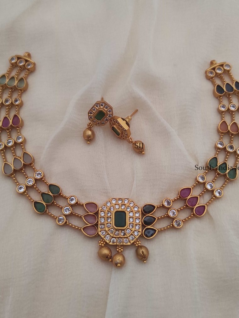 Navarathna Gold Replica Necklace