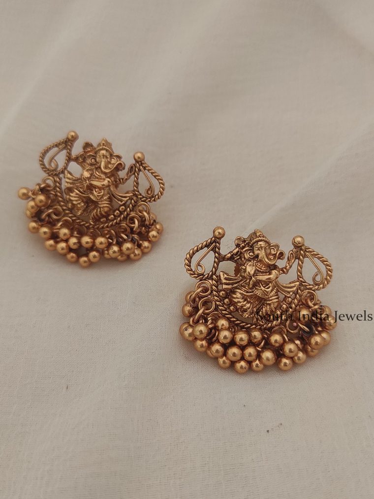 Royal Ganesh Design Earrings