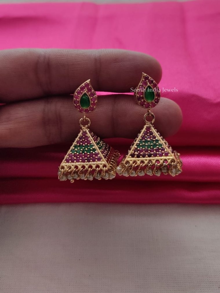 Royal Pyramid Design Jhumkas