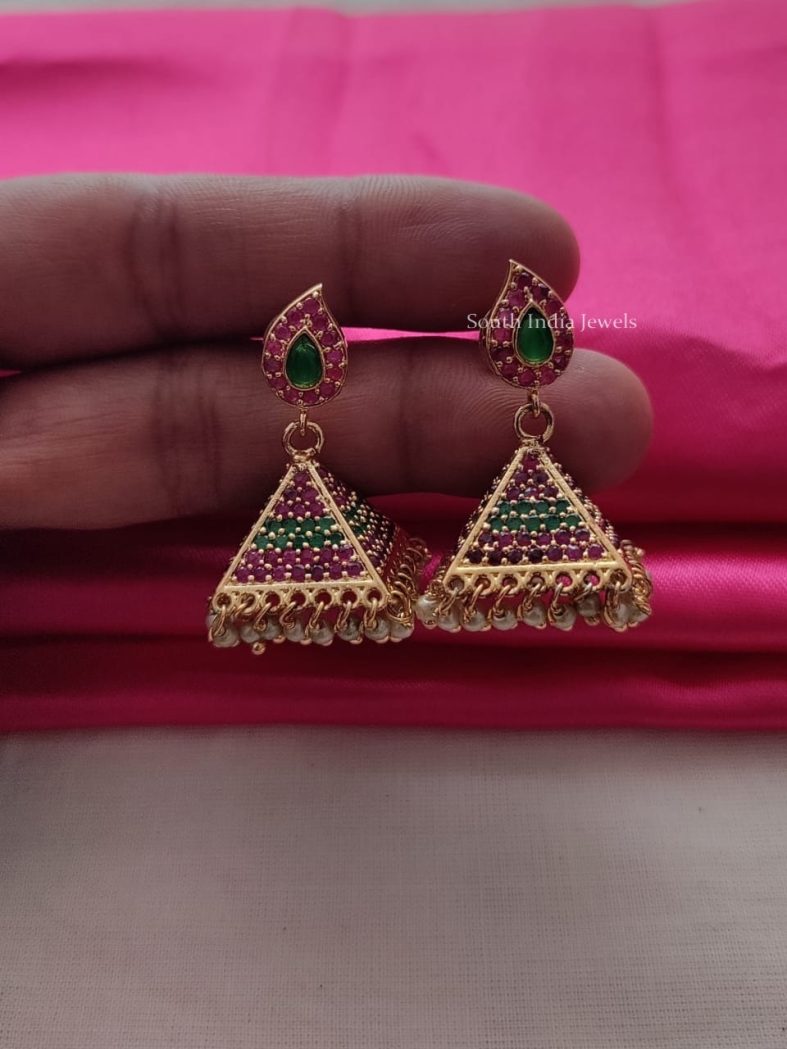 Royal Pyramid Design Jhumkas