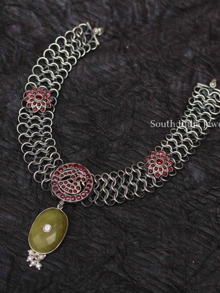 Stunning 92.5 Ethnic Silver Necklace