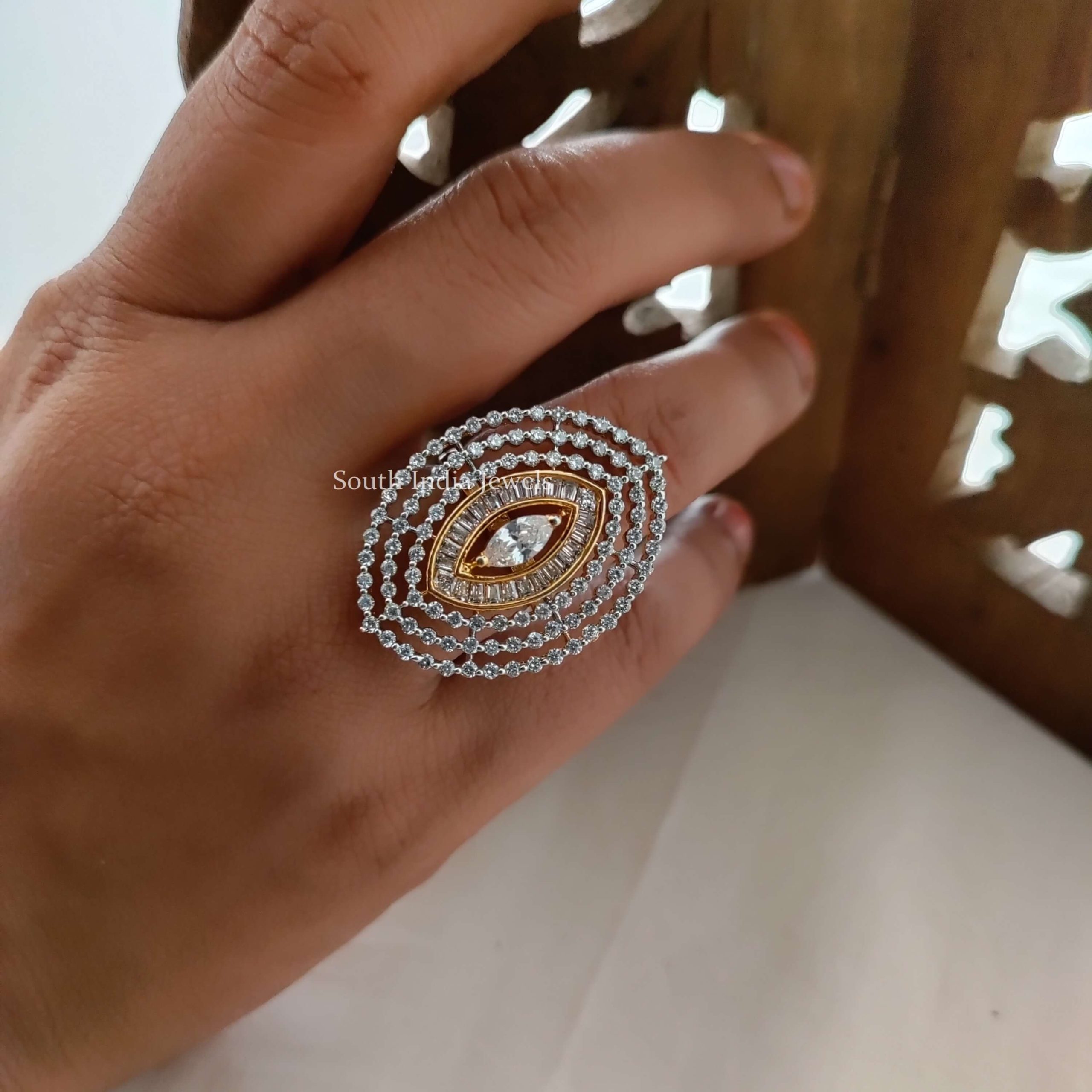 Stunning CZ Stone Finger Ring