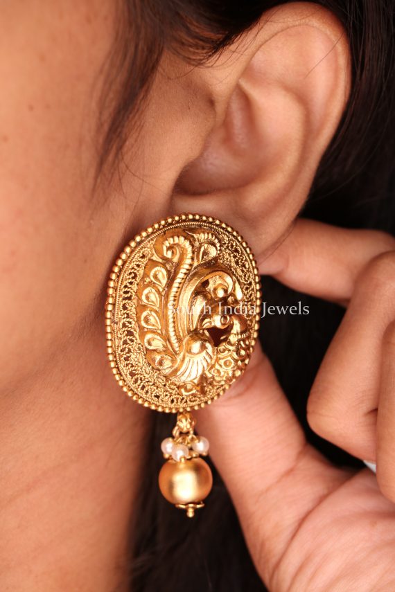 Stunning Gold Pearl Earrings