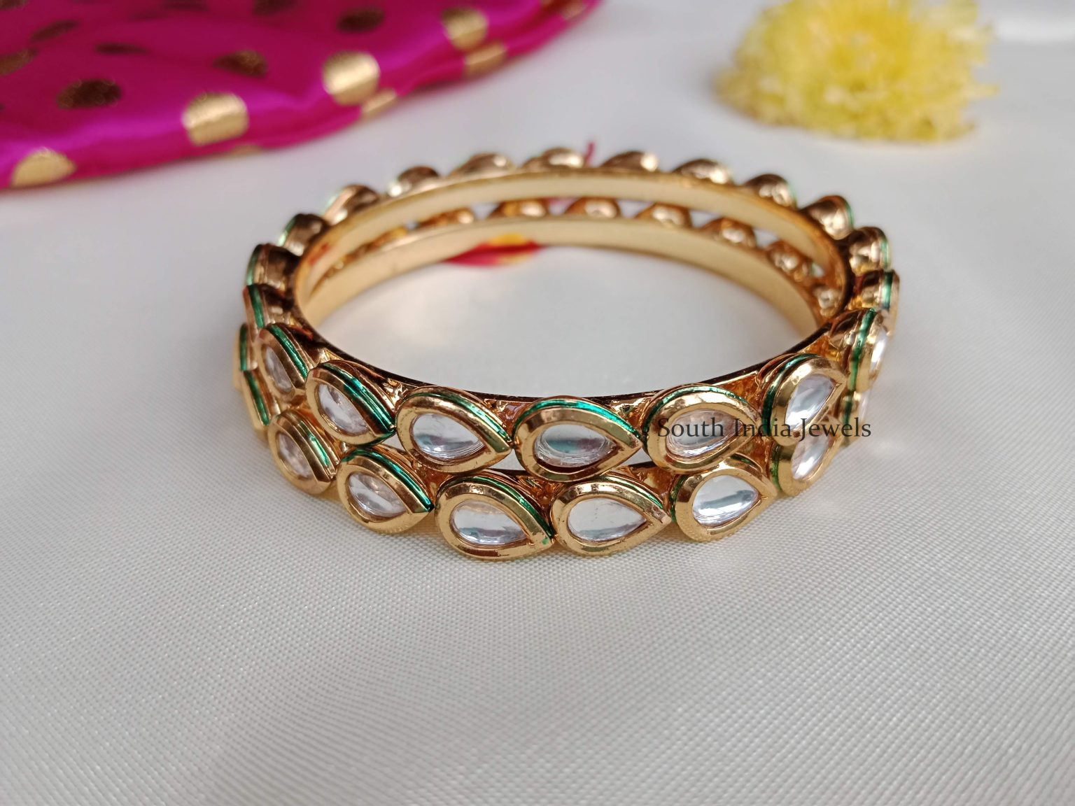 Kundan Design Bangles - South India Jewels Online Stores