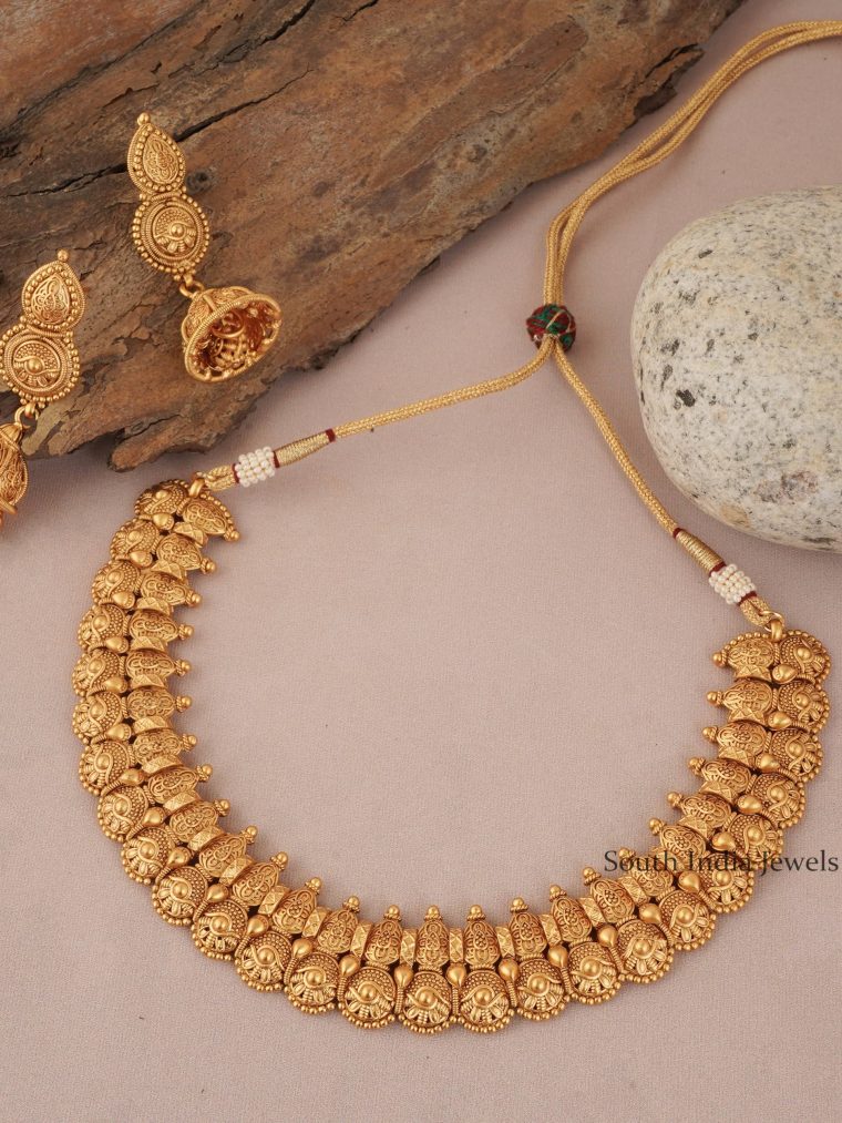 Traditional Gold Finish Necklace Set