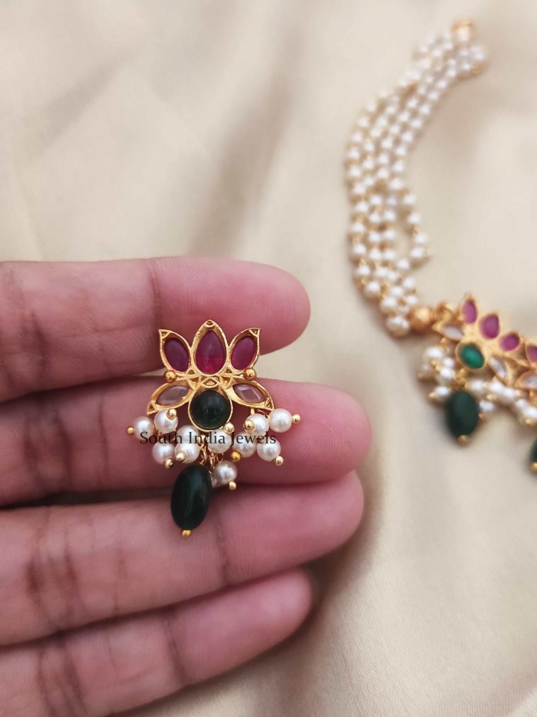 Unique Lotus Pearl Choker