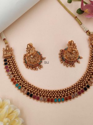 Lakshmi Design Navarathna Stones Necklace