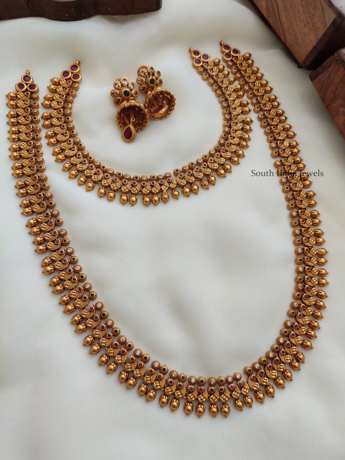 Peacock Design Combo Set - - South India Jewels Online Stores