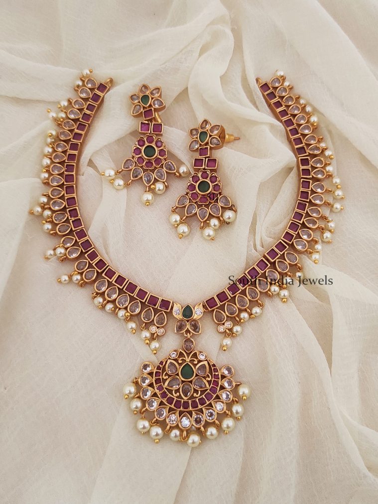 Amazing Ruby Kemp Attigai Necklace