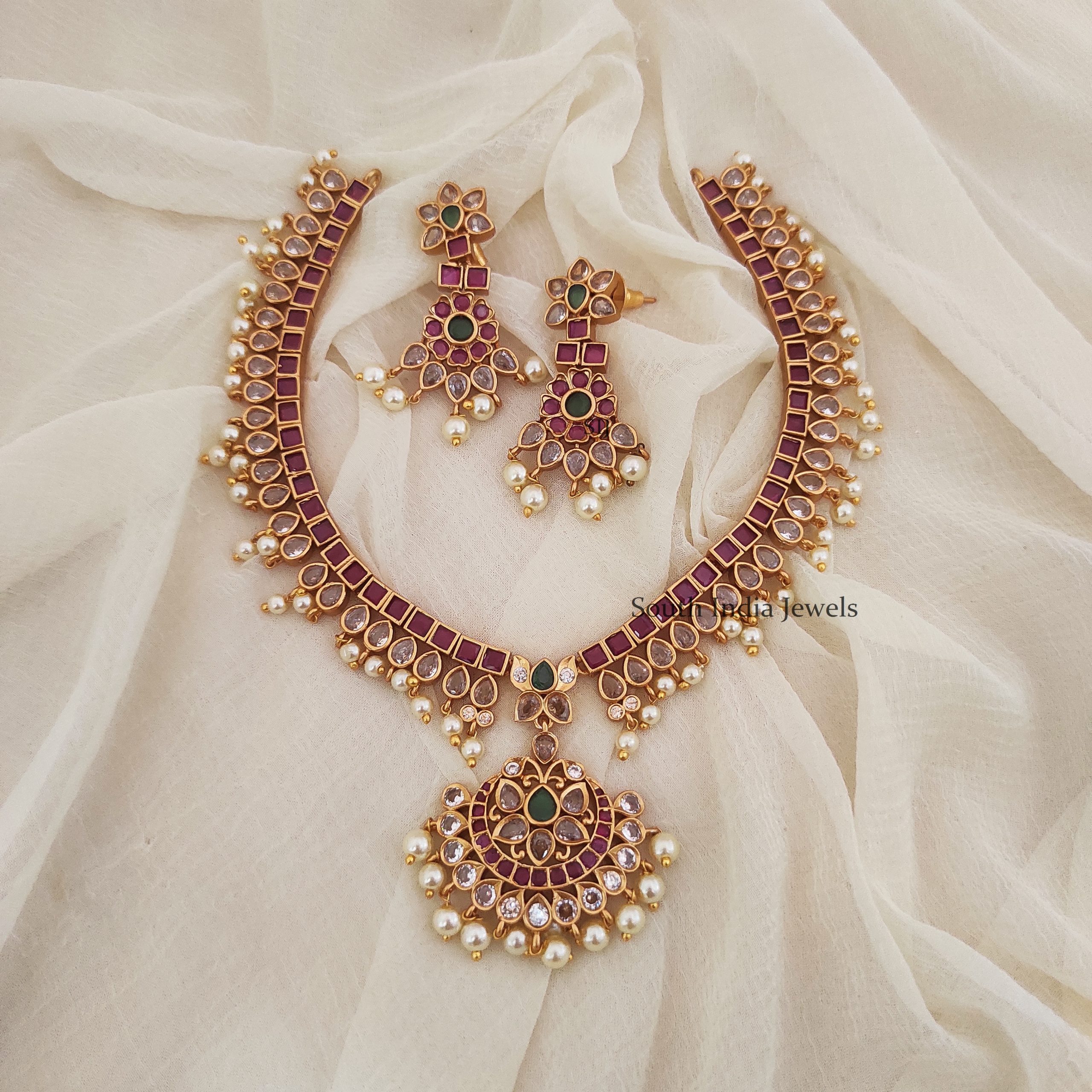 Buy Necklace Sets Online | Premium Quality - South India Jewels