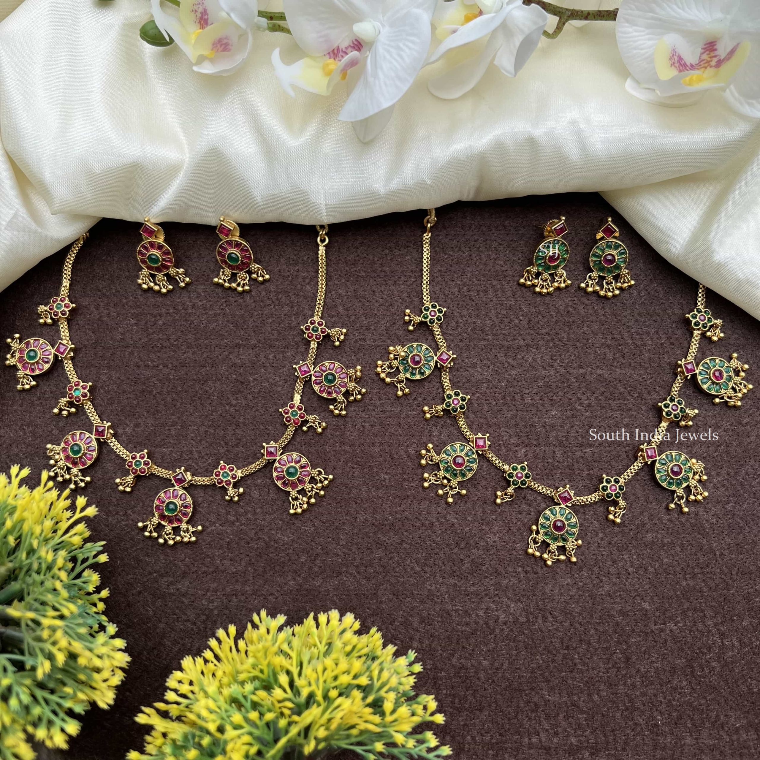 Antique Floral Design Necklace