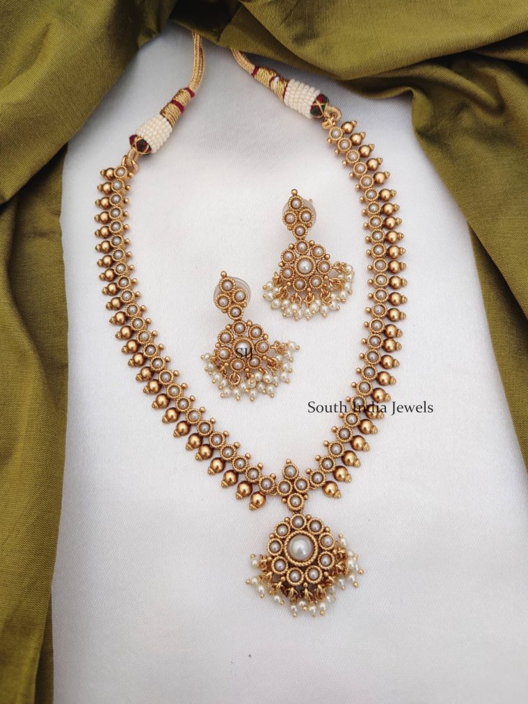 Antique Gold Beads Necklace