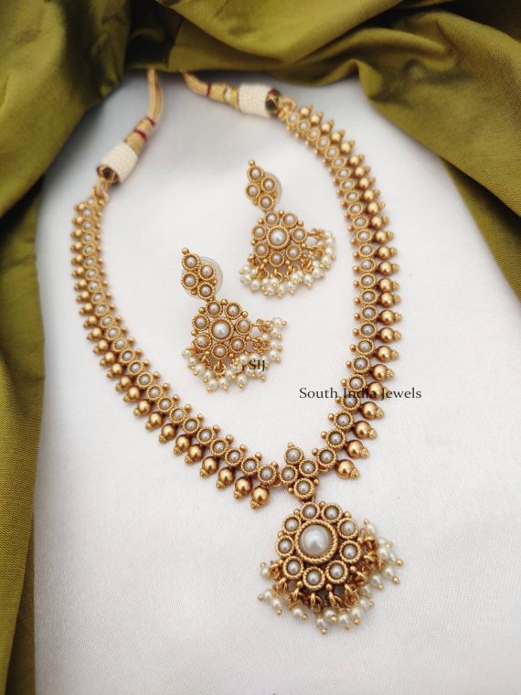 Antique Gold Beads Necklace