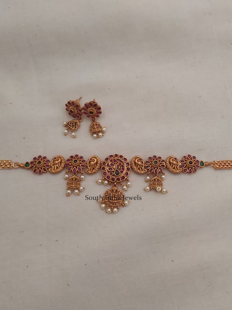 Beautiful Lakshmi Drop Choker