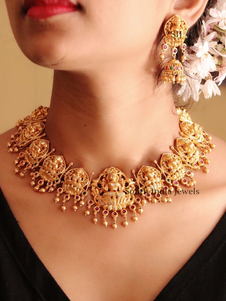 Beautiful Lakshmi Necklace Set