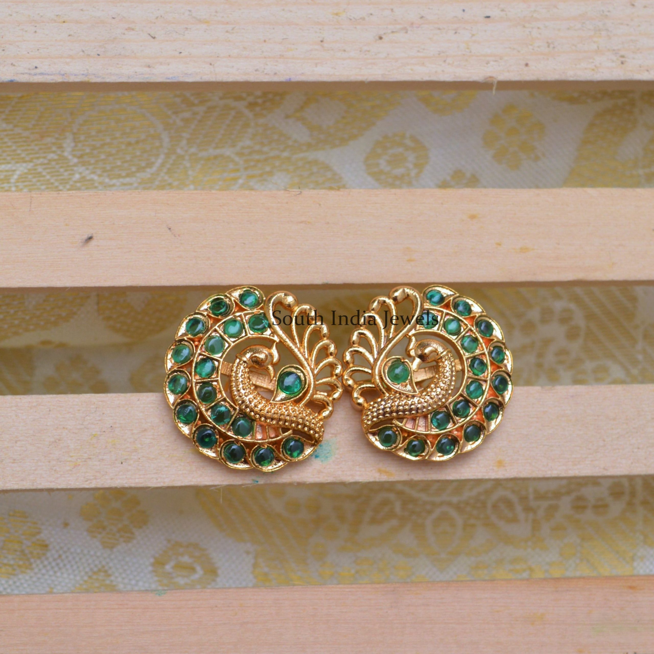 Beautiful Peacock Design Kemp Earrings